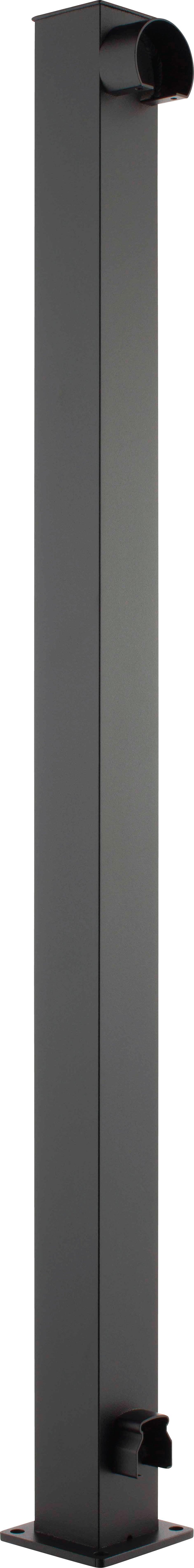 Railing 36" Tall - 2" Aluminum Top Mount Start/End STAIR Post Kit - Powdercoated Black (per each)