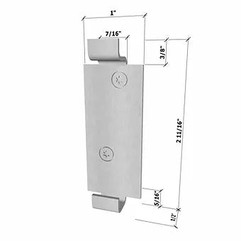 Double Fascia Clip holding top and bottom edges of fascia boards