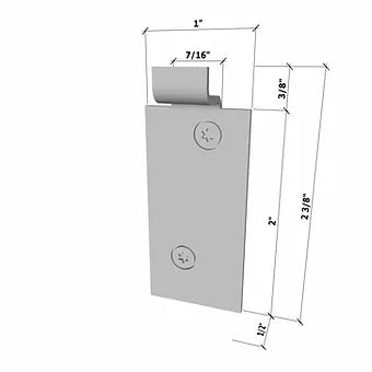 High Rise Fascia Clip securing fascia board above grooved decking boards
