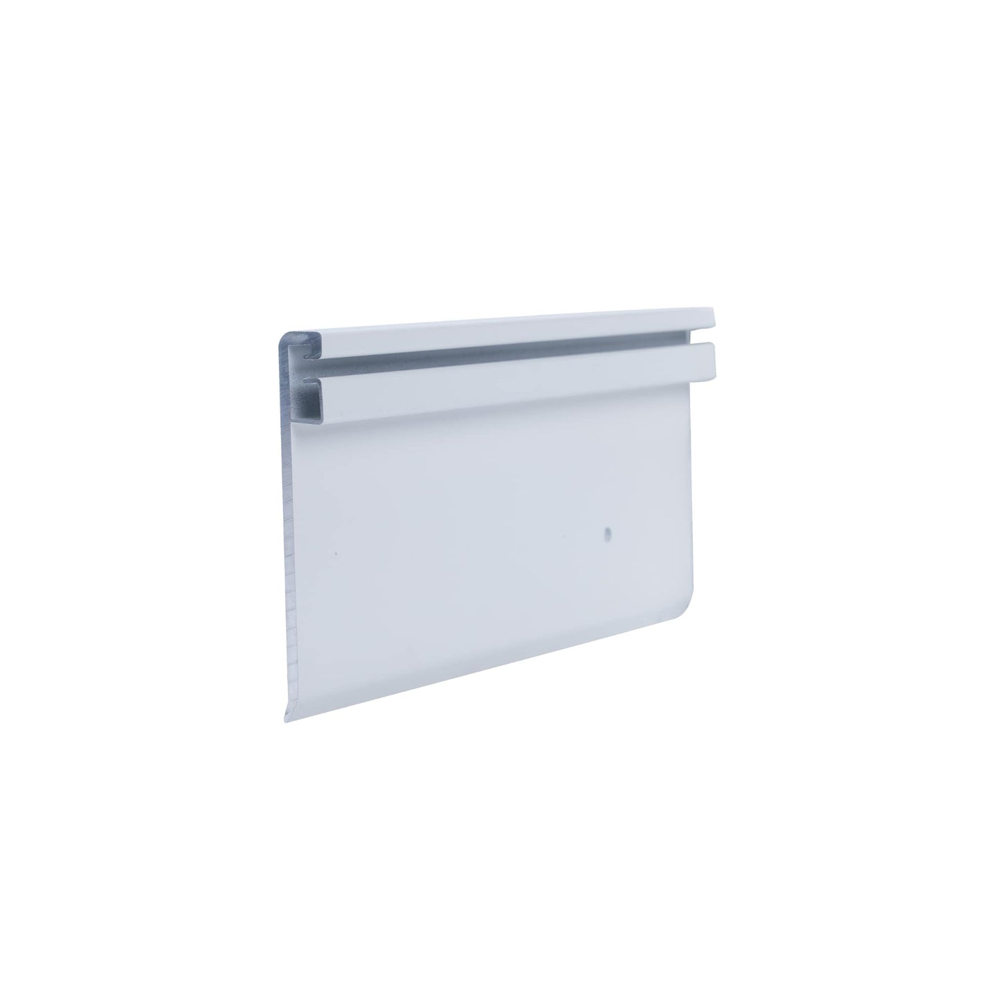 Matte white Aluminium Edge Restraint Rainier with pre-drilled holes and drip edge