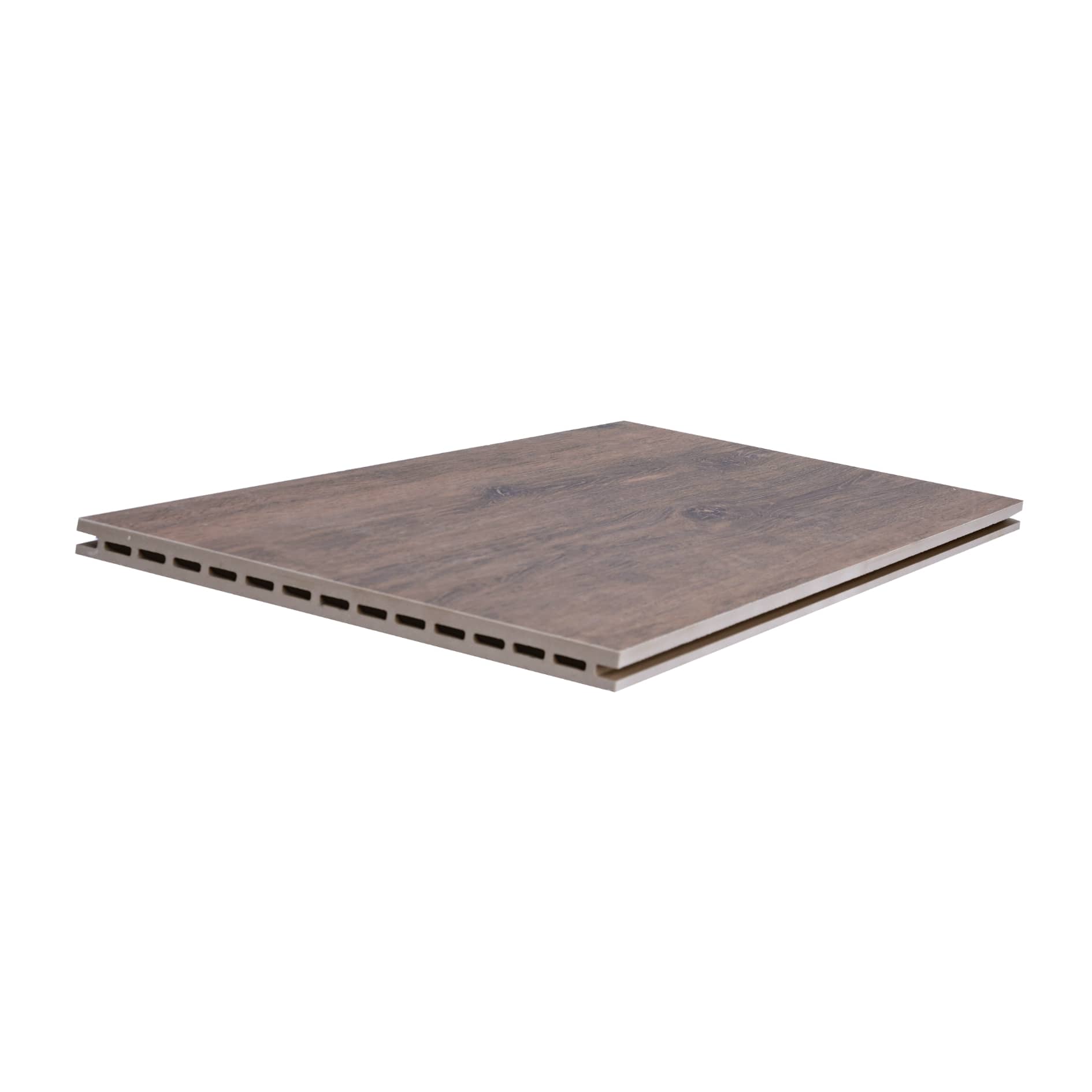 American Walnut Rainier flexible flooring blocks with rich dark brown tones