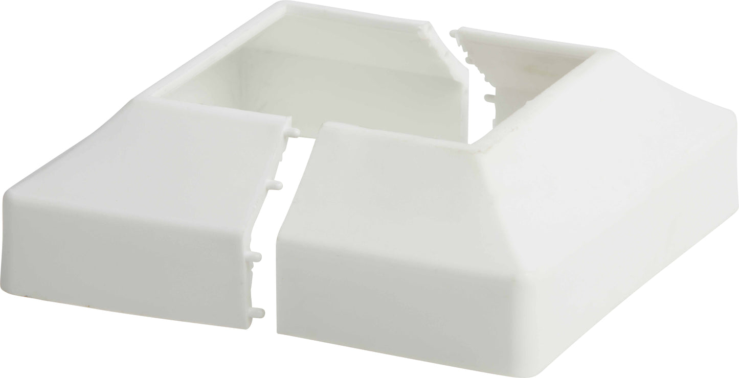 Railing Universal Aluminum Post Baseplate Cover - Powdercoated White (per each)