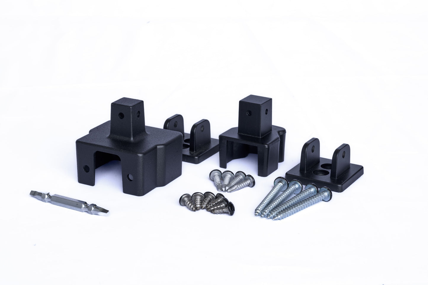 Railing Universal Height - Square Profile Handrail Angle/Stair Bracket Kit - Black (per each)