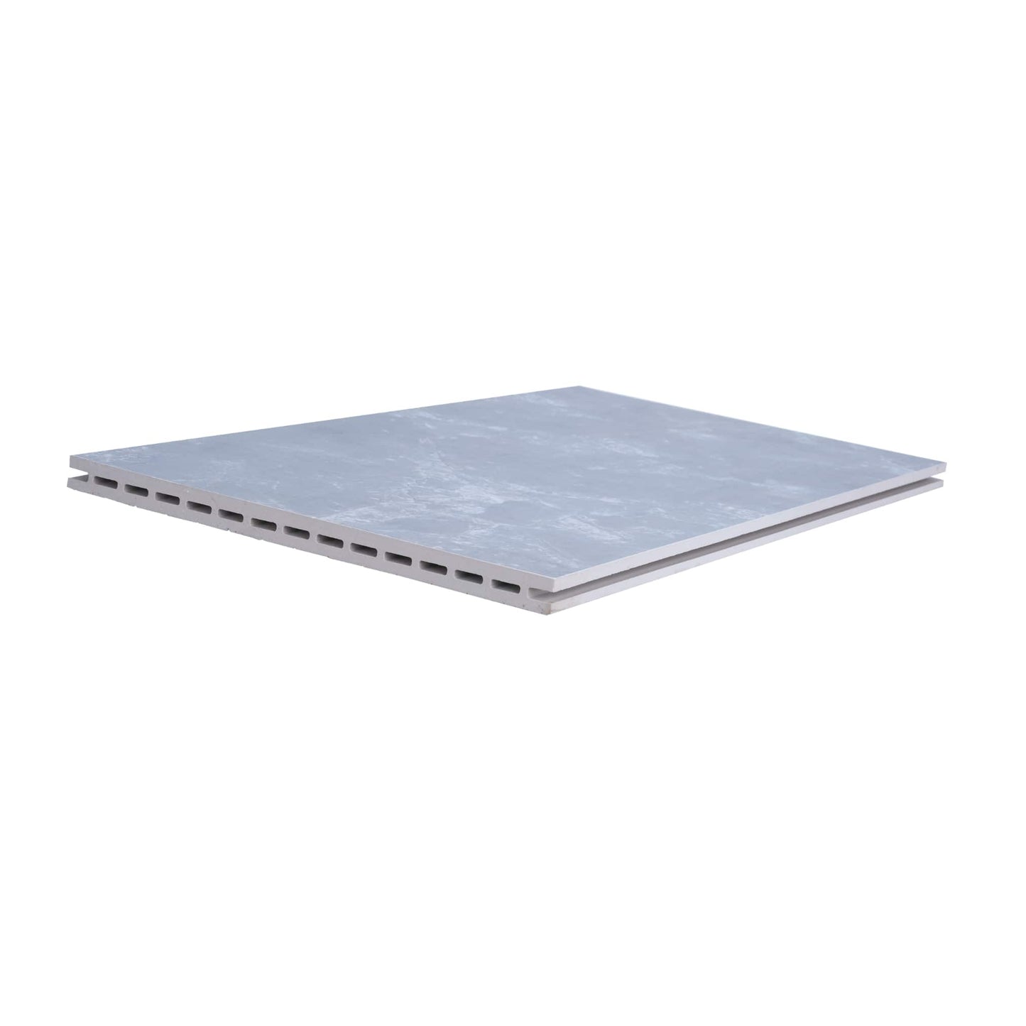Sierra Grey Rainier flexible flooring blocks with layered grey stone look