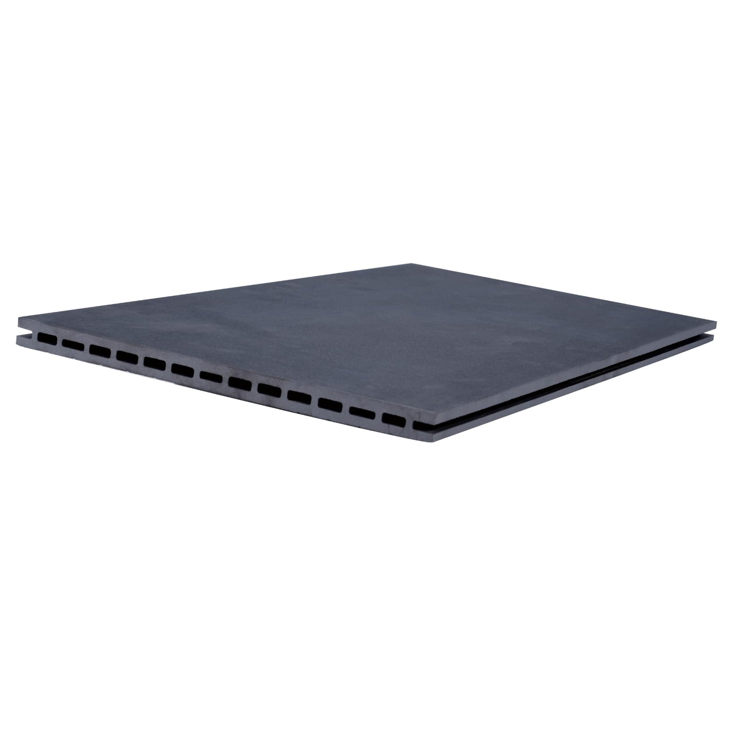 Slate Black Rainier flexible flooring blocks with sleek black tones