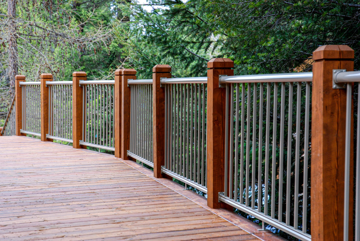 Picket Railing Modern Building Picket Railings – Tanzite StoneDecks